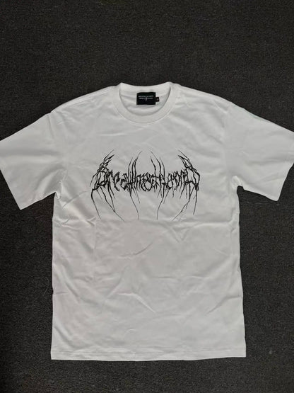 Breathedivinity American-style printed fitness loose cotton t-shirt