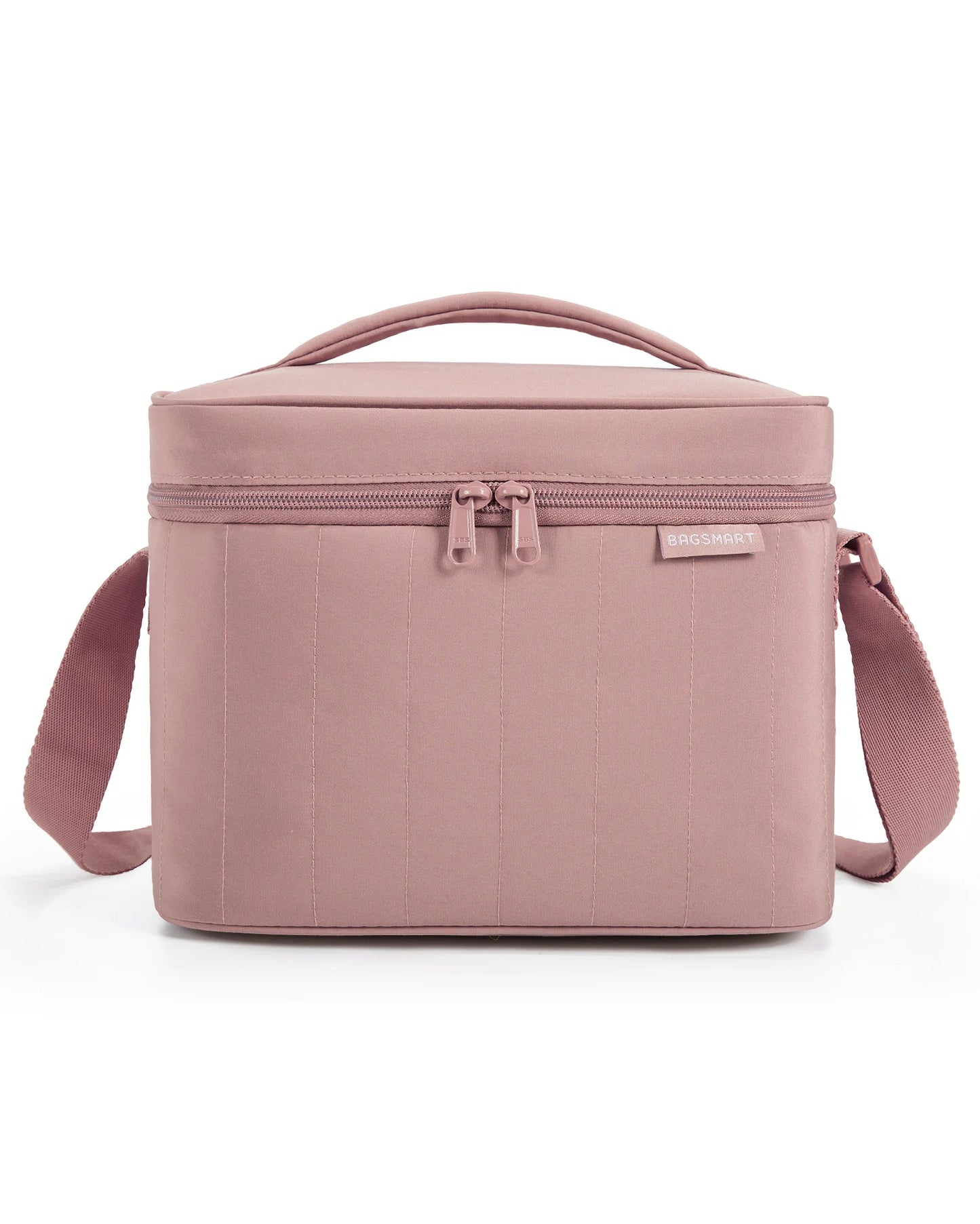 BAGSMART Lunch Box for Women Insulated Lunch Bag Cute Puffer Lunch Tote Bags Lightweight Quilted Reusable Cooler for Work School