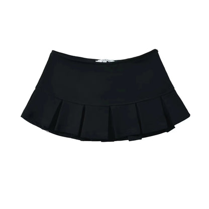 Women's Y2K Low-Rise Pleated Skort