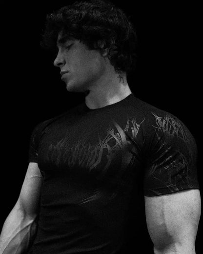 Breathedivinity sports bra compressive high-elasticity training men's and women's short-sleeved quick-drying T-shirts