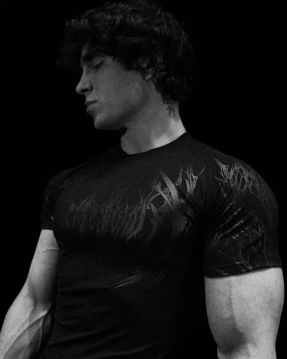 Breathedivinity sports bra compressive high-elasticity training men's and women's short-sleeved quick-drying T-shirts