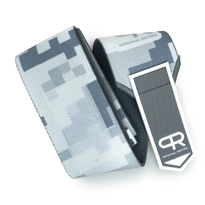 PR Heavy Duty Premium Elbow Wraps Personal Record Camouflage Mosaic Elbow Straps Weightlifting Deadlift Fitness Elbow Support