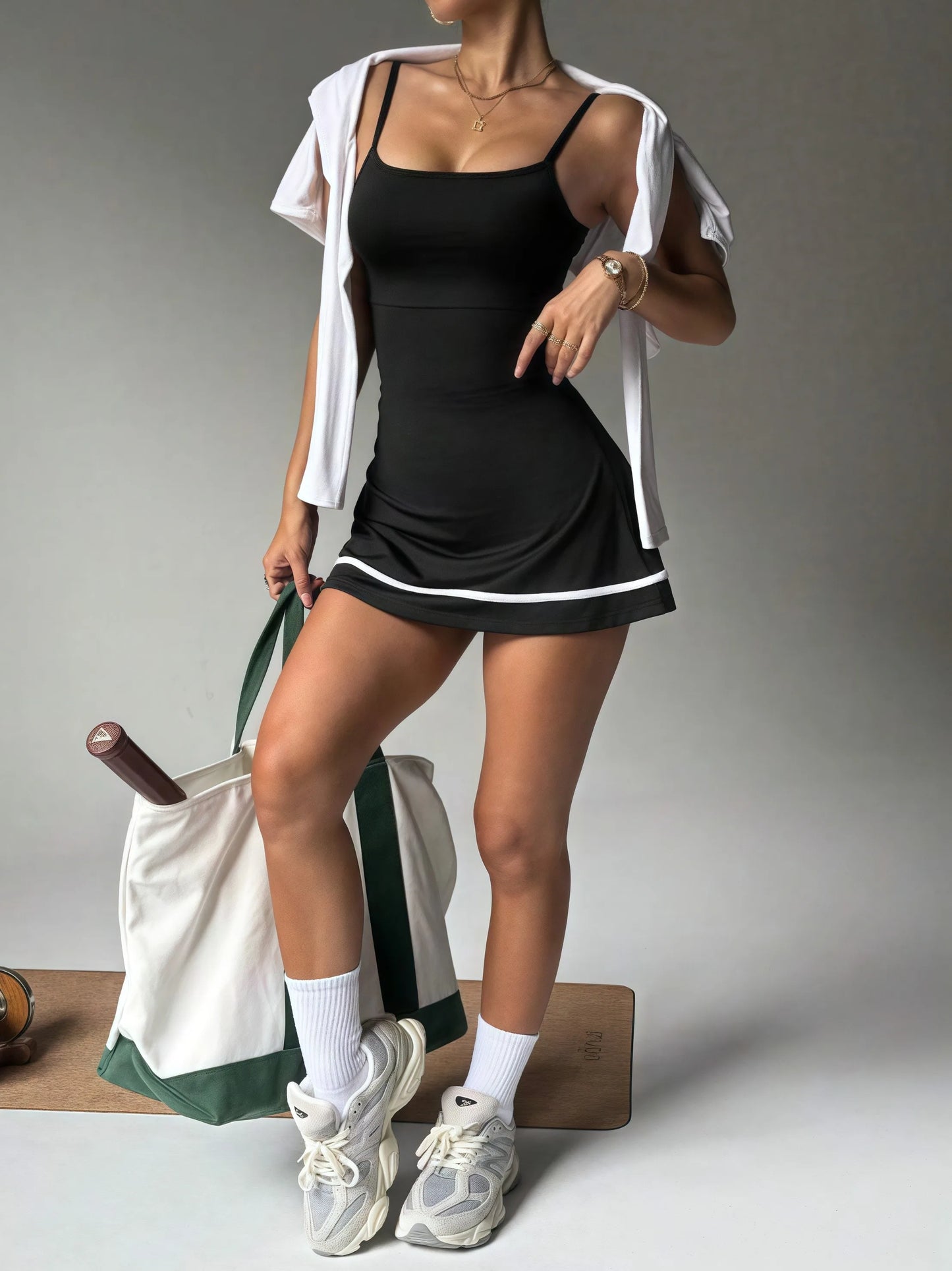 Women's Color-Block Tennis Mini Dress