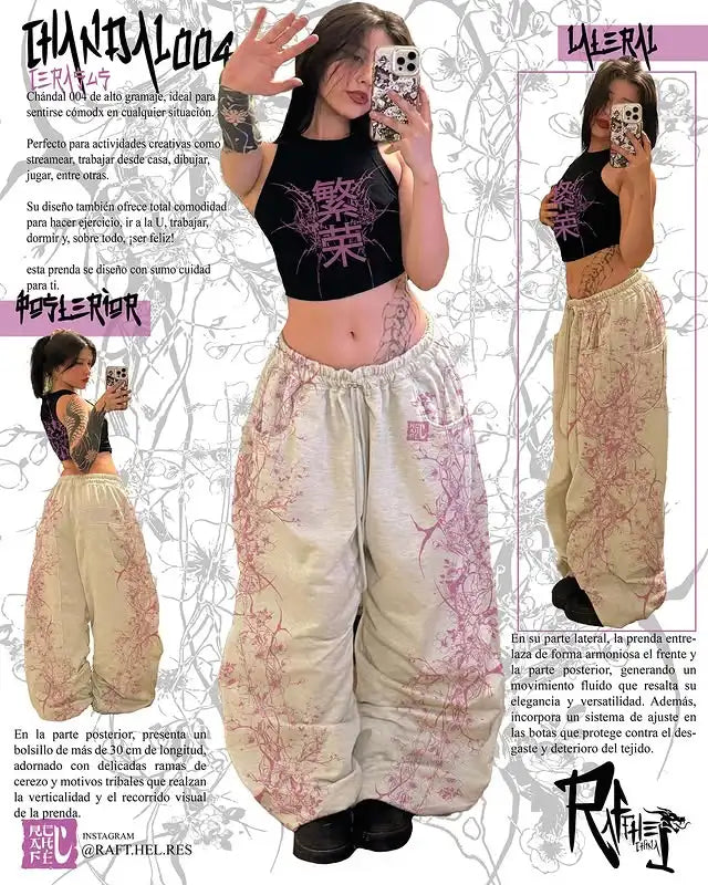Apex Ritual Y2K Streetwear Joggers – Loose-Fit Wide-Leg Training Pants