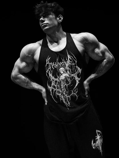Breathedivinty Men's Sports Vests for Jogging and Fitness Training T-Shirts