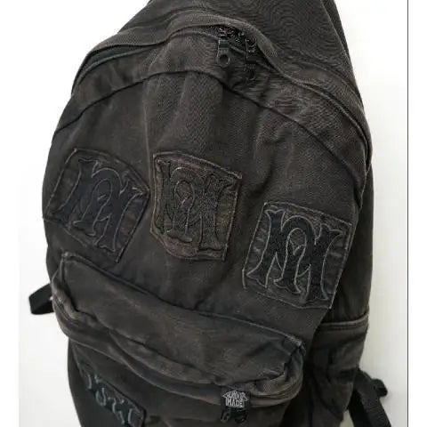 LEFTSIDE Y2k Aesthetic Letter Embroidery Backpack Patchwork Vintage Gothic Schoolbags Luxury Design Casual Students Backpacks