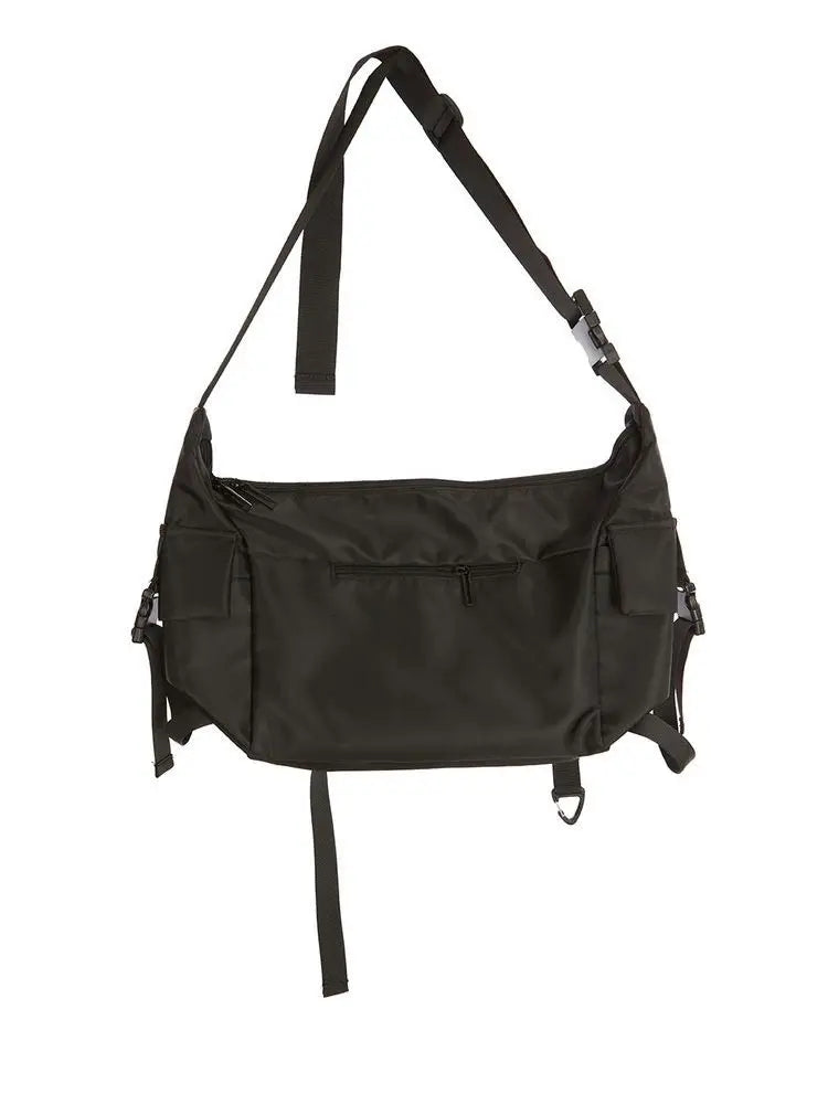 Shopper Nylon Shoulder Gothic Black Crossbody Messenger Tote Bags For Men Women's Hip Hop Techwear Satchel Waist Goth Postman