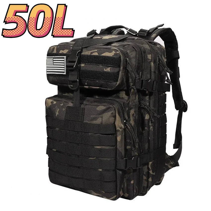 30L/50L 1000D Nylon Waterproof Trekking Fishing Hunting Bag Backpack Outdoor Rucksacks Tactical Sports Camping Hiking
