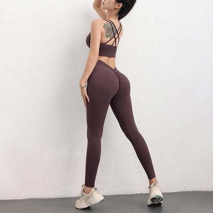 Women's Workout Slim Fit High-Waist Two-Piece Set