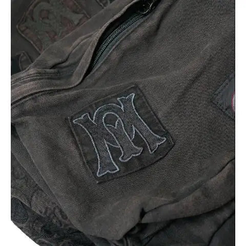 LEFTSIDE Y2k Aesthetic Letter Embroidery Backpack Patchwork Vintage Gothic Schoolbags Luxury Design Casual Students Backpacks
