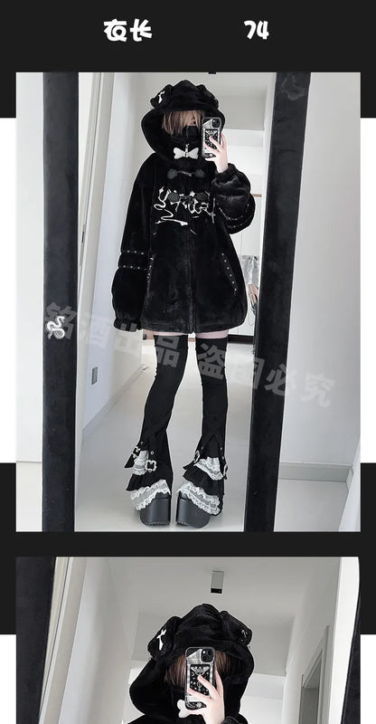Women's Y2K Punk Puppy Hooded Jacket
