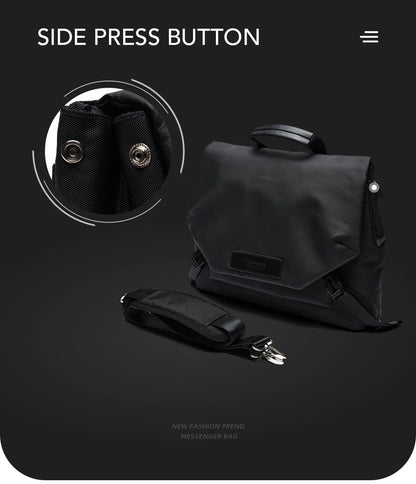 MATE ELAN Waterproof Business Men's Messenger Bag, Multi-functional Laptop Case, Casual Large Capacity Crossbody Bag for Men