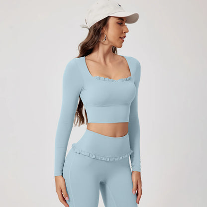 Women's Workout Wide-Leg Slim Fit Two-Piece Set