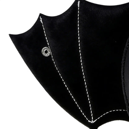 Coin Purse PU Leather Bat Gothic Bag Keychain Change Purse with Foldable Wings for Outdoor Shopping Travel Work School Events