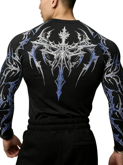 Men's Quick-dry Sports Shirt Running Fitness Long-sleeve T-shirt Men's Casual Athletic Shirt Training Muscle-defining Fit
