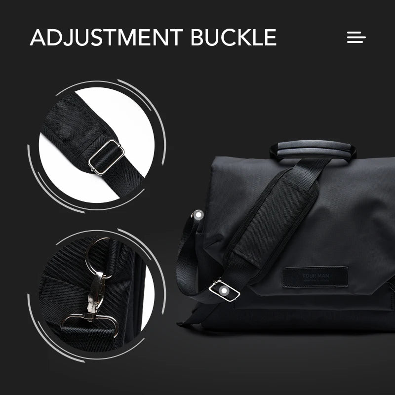 MATE ELAN Waterproof Business Men's Messenger Bag, Multi-functional Laptop Case, Casual Large Capacity Crossbody Bag for Men