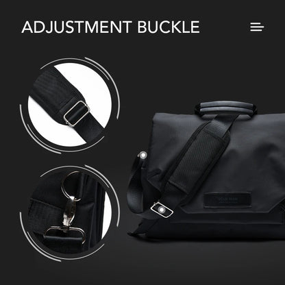 MATE ELAN Waterproof Business Men's Messenger Bag, Multi-functional Laptop Case, Casual Large Capacity Crossbody Bag for Men