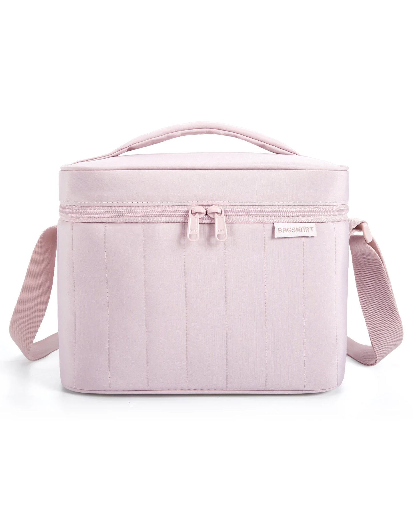 BAGSMART Lunch Box for Women Insulated Lunch Bag Cute Puffer Lunch Tote Bags Lightweight Quilted Reusable Cooler for Work School
