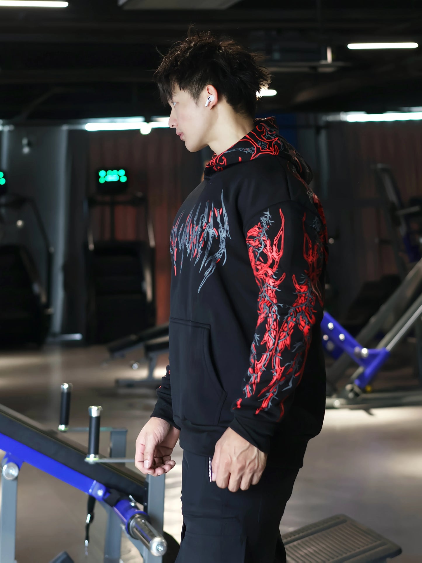 New Men's Fashion Hoodie for Spring/Fall | Street Style Color-Block Print Pullover | Comfortable Versatile with Pockets