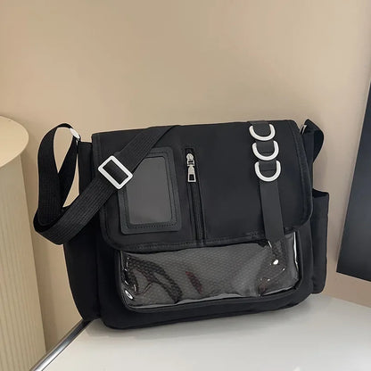 Y2K Japanese Harajuku School Bags for Girls New Transparent Itabag Shoulder - APEX RITUAL unisex bags