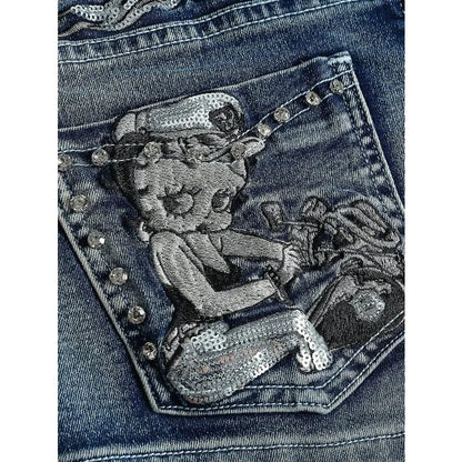 Women's Y2K High-Waist Denim Shorts