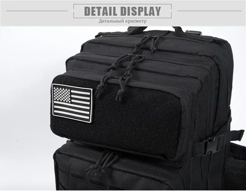 25L/45L Tactical Backpack Outdoor for Women/men Laser Cut Molle Hiking 3Day pack School Bag Gym Rucksack with Dual Cup Holder