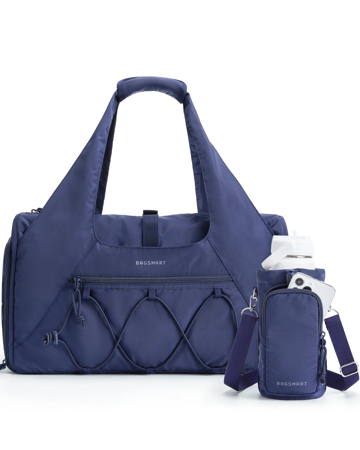 BAGSMART Gym Bag for Women Lightweight Duffel with Shoe Compartment Yoga Travel Tote Bag with Wet Pocket
