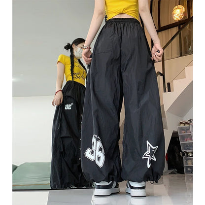 Quick Dry Jazz Dance Style Workwear Pants Women's Autumn New Hip Hop Casual Pants Hot Girl Sports Long Pants Asymmetrical Loo...