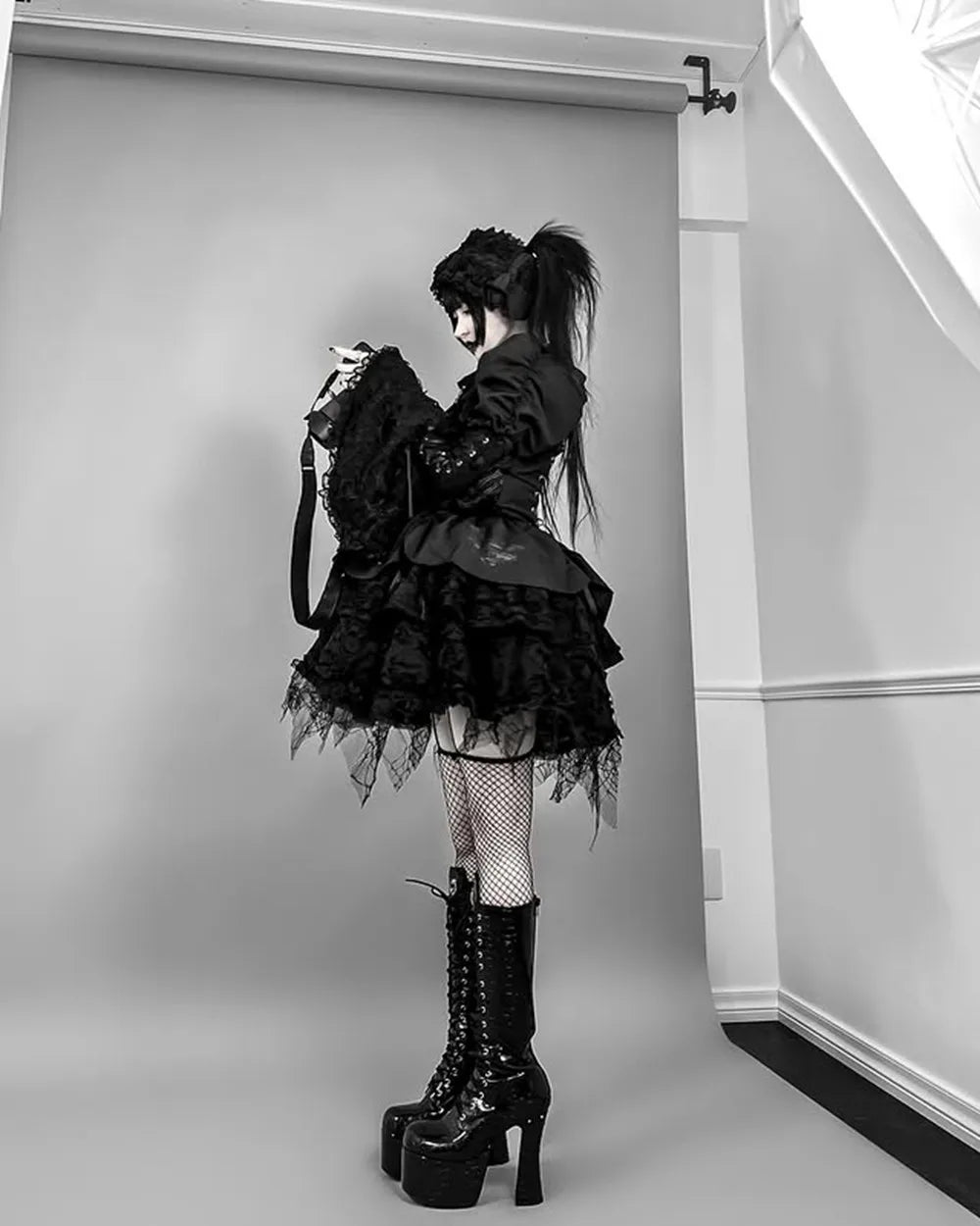Women's Harajuku Gothic Lolita Mini Dress