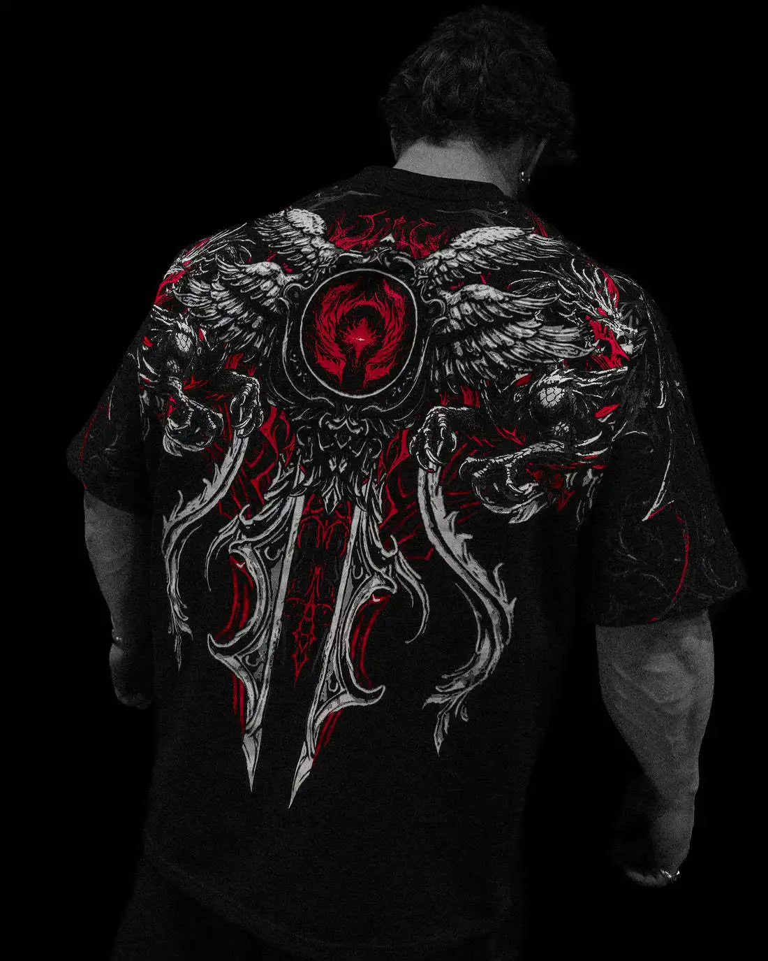 Breathedivinity Loose Large-Sized Cotton Sports Fitness Men's Short-Sleeved T-shirt