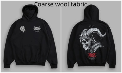 Men's Fleece-Lined Oversized Graphic Sweatshirt