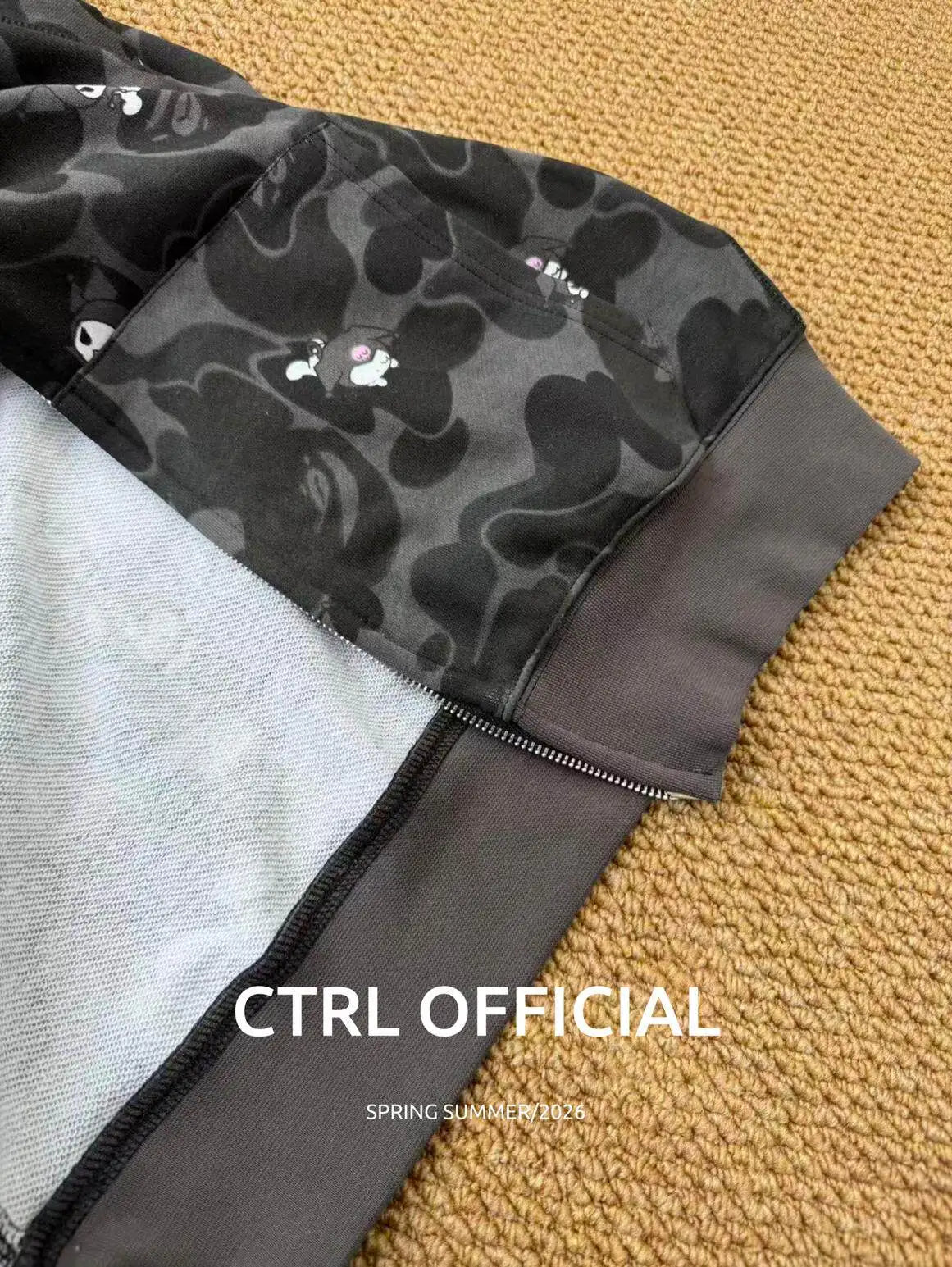 In  Stock  Anime Hello Kittys Hooded Jacket Girl Commuting Coat Jacket Kuromi Anime 3d Ears Hooded Cute Leopard Print Clothes