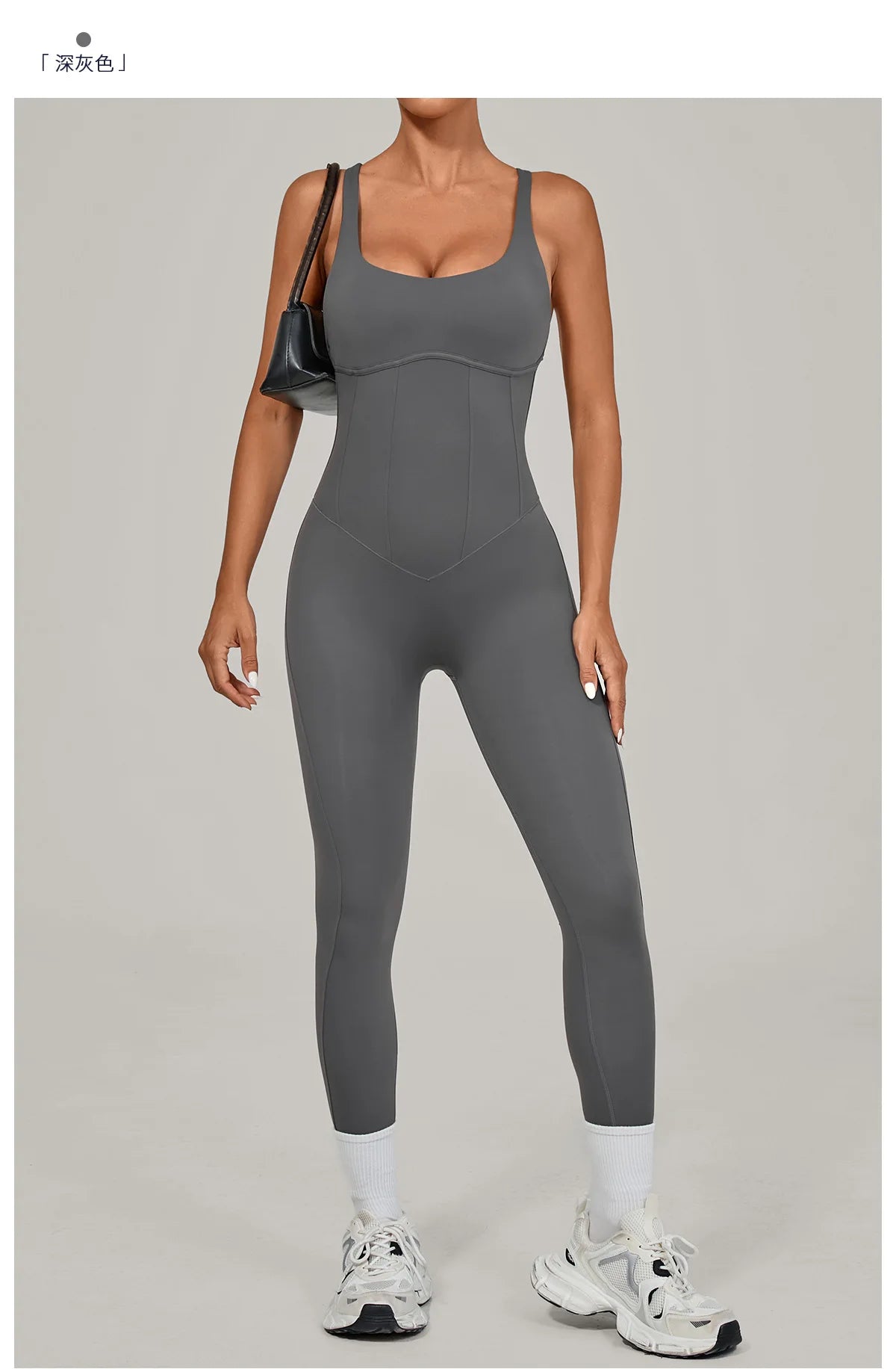 Women's Workout Backless Purple Jumpsuit