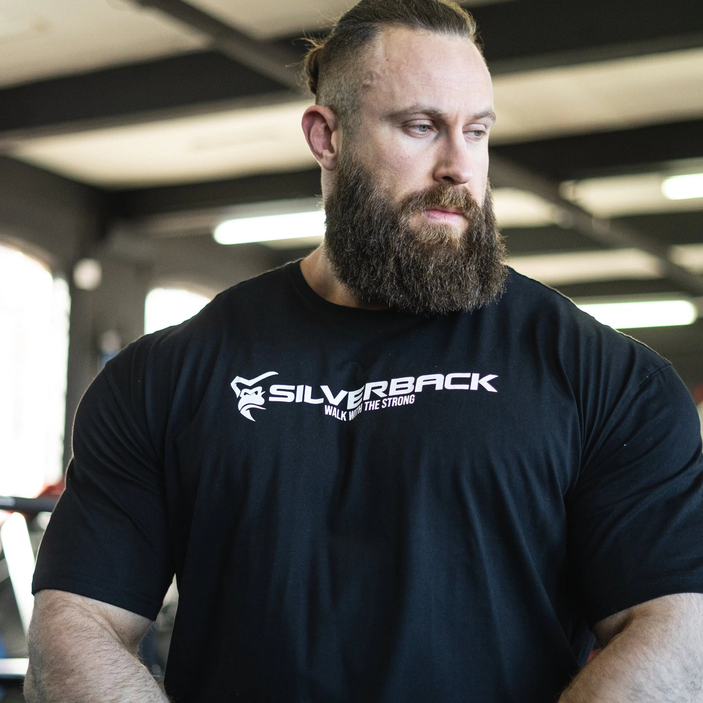 SILVERBACK Sports Men Loose T-shirt Cotton Fashion Oversized Male Tee Shirts Gym Running Streetwear Fitness T-shirt men clothing