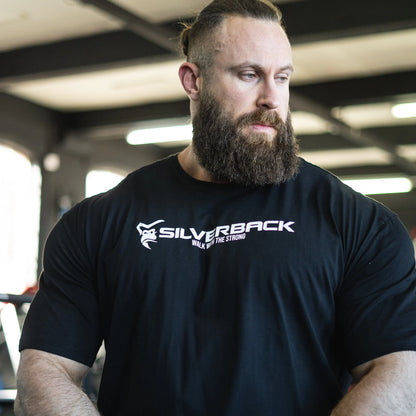 SILVERBACK Sports Men Loose T-shirt Cotton Fashion Oversized Male Tee Shirts Gym Running Streetwear Fitness T-shirt men clothing