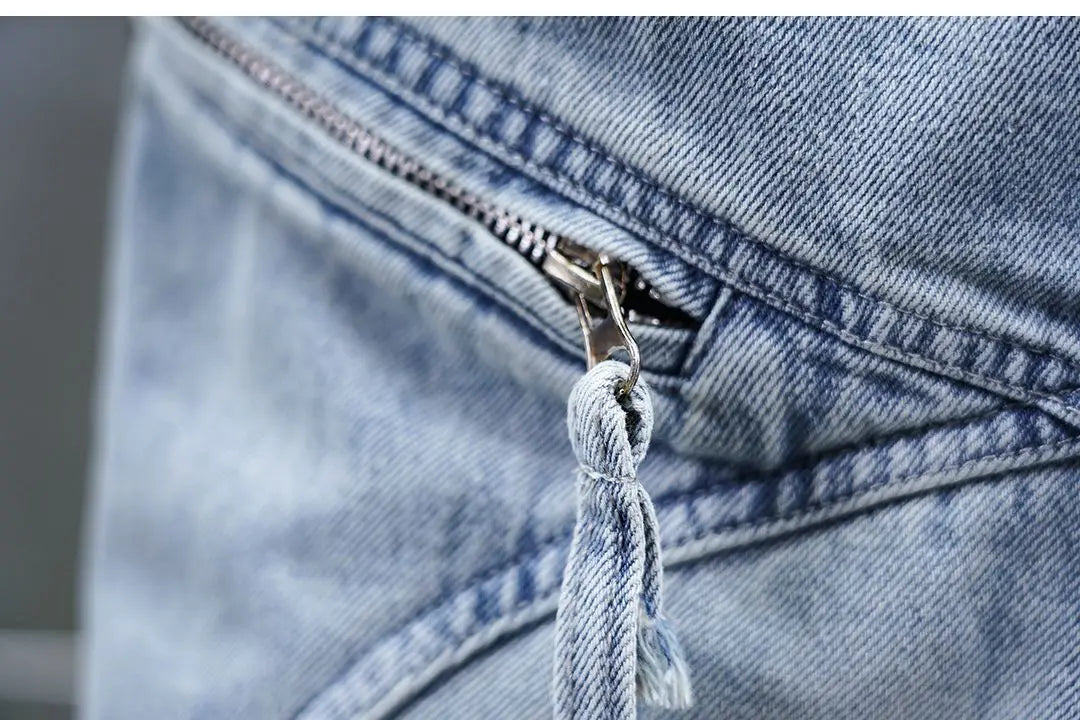 Fashionable Street Jeans Cool Zipper Harem Jeans High Quality Luxury Brand Men Clothing