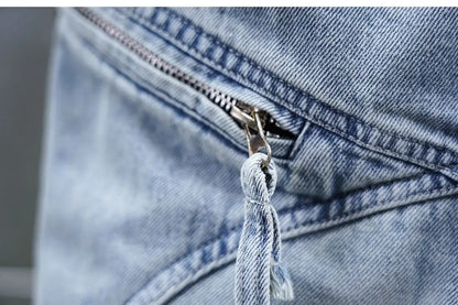 Fashionable Street Jeans Cool Zipper Harem Jeans High Quality Luxury Brand Men Clothing