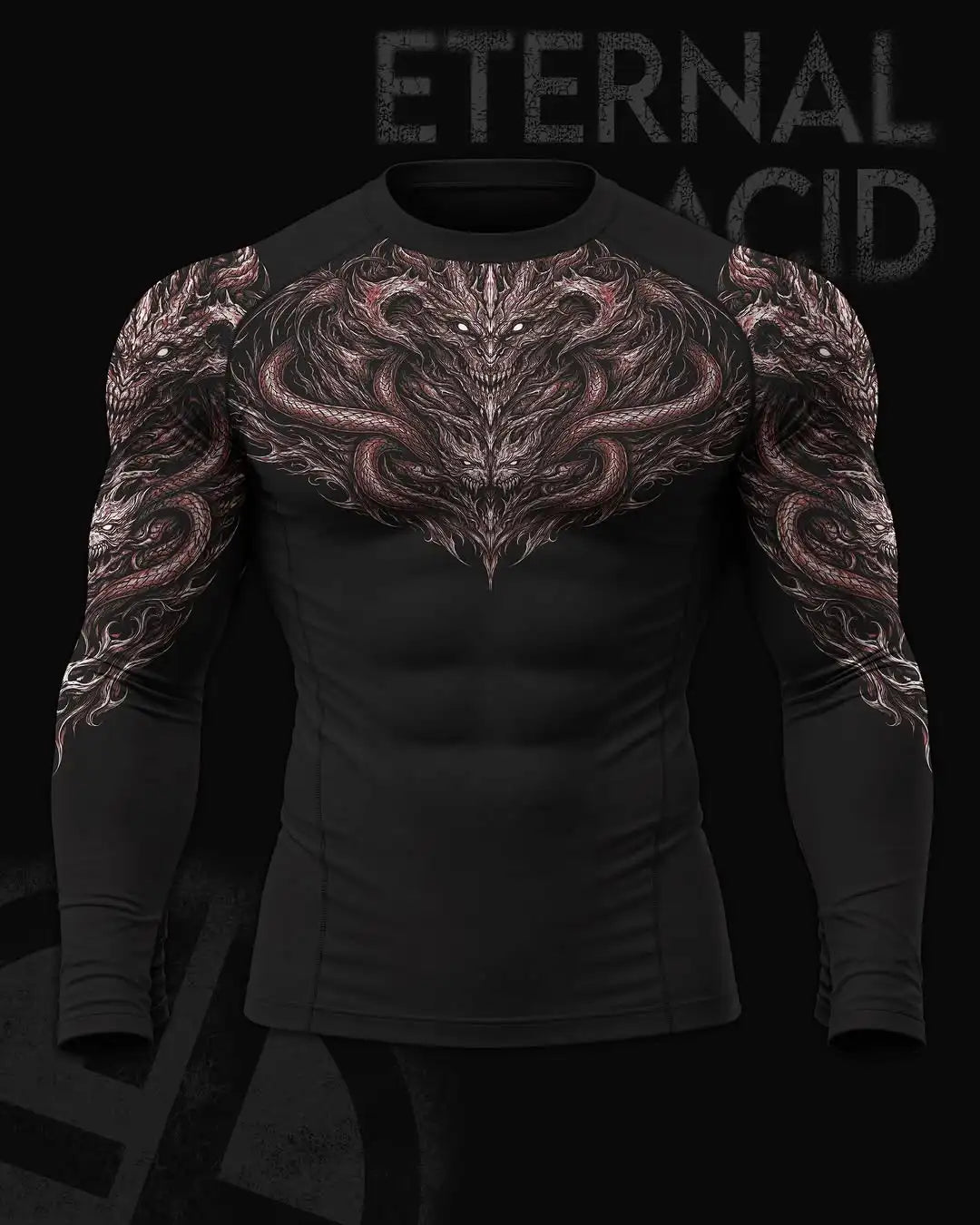 01-Men's Compression Long Sleeve Sports Shirt Workout Tops Gym Compression Breathable High Stretch