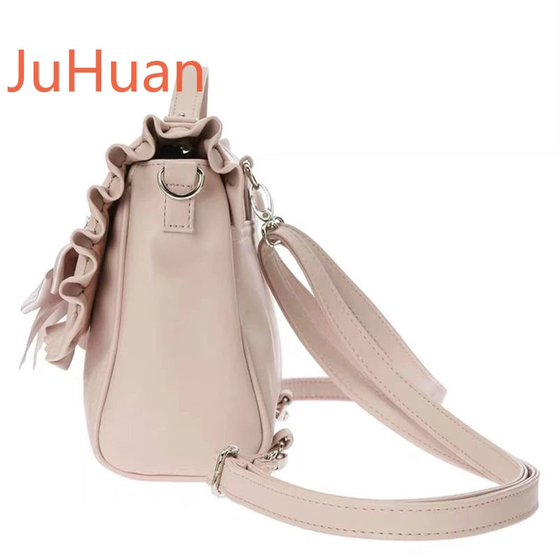 Mine Department Lolita Women's Bag Bow Control Strap Love Handbag Sweet Cute One Shoulder Oblique Span Women's Student Backpack