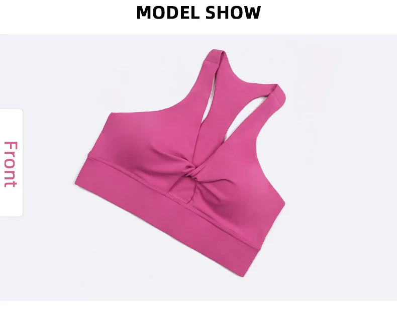 TRY TO BN Yoga Sports Bra Women Gym Underwear Sexy Hollow Vest Shockproof Gather Chest Cross Fitness Top Workout Running Clothes