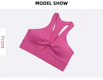 TRY TO BN Yoga Sports Bra Women Gym Underwear Sexy Hollow Vest Shockproof Gather Chest Cross Fitness Top Workout Running Clothes