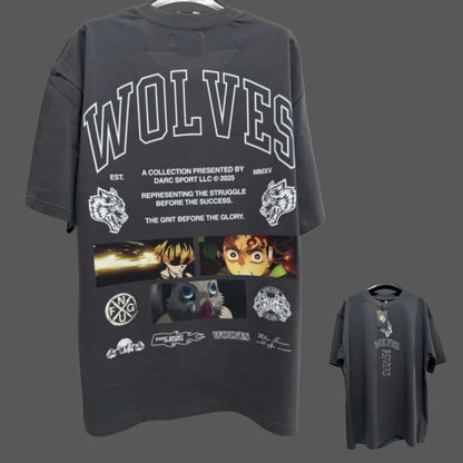 Apex Ritual – アニメプリント メンズクルーネックTシャツ – ゆったりカジュアル フィットネストレーニング コットンTee