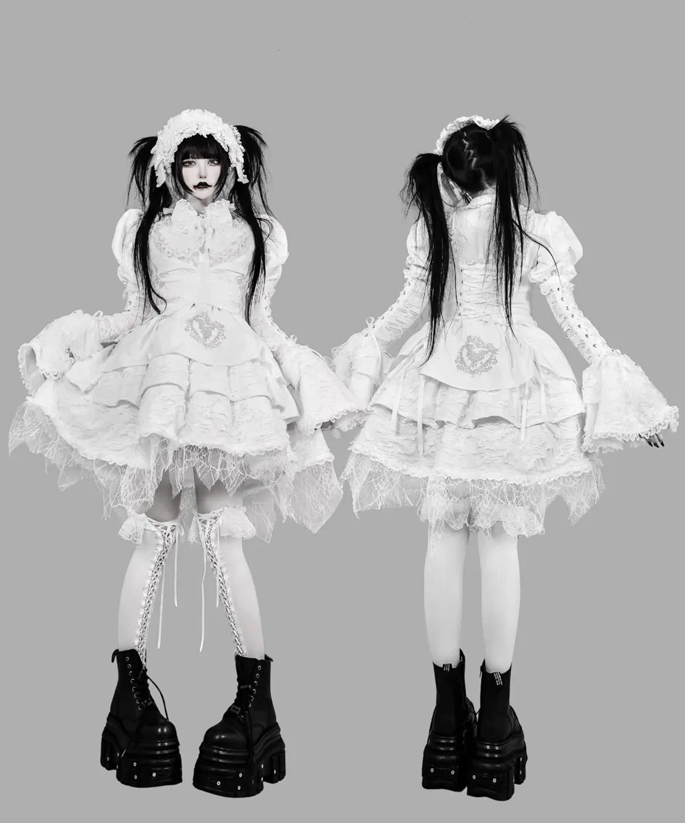 Women's Harajuku Gothic Lolita Mini Dress