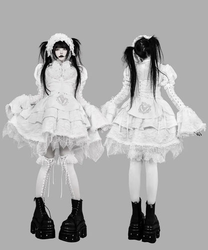 Women's Harajuku Gothic Lolita Mini Dress