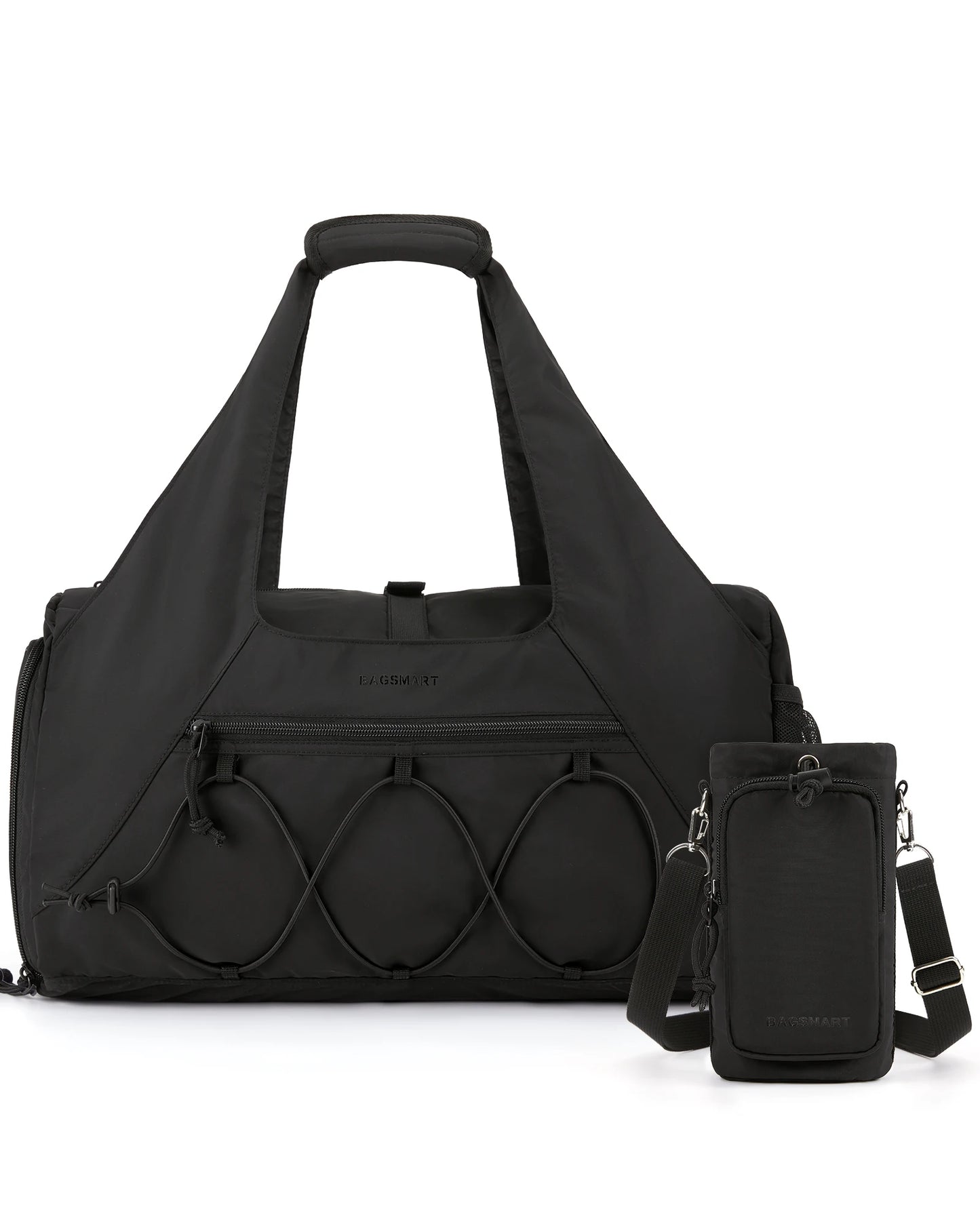 BAGSMART Gym Bag for Women Lightweight Duffel with Shoe Compartment Yoga Travel Tote Bag with Wet Pocket