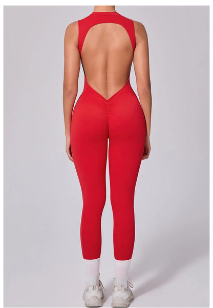 Women's Workout Black Jumpsuit