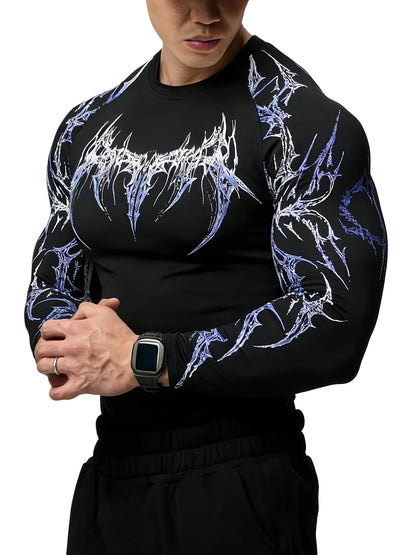 Men's Quick-dry Sports Shirt Running Fitness Long-sleeve T-shirt Men's Casual Athletic Shirt Training Muscle-defining Fit