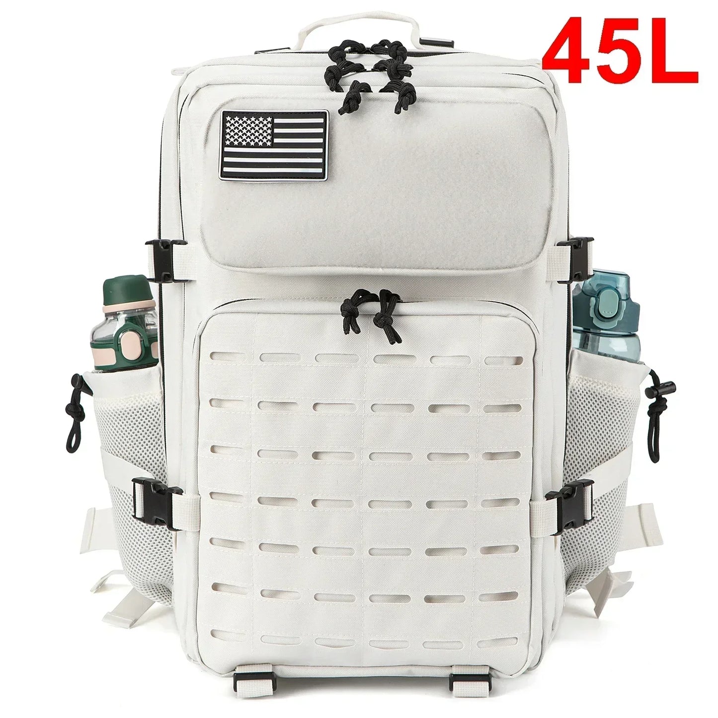 25L/45L Tactical Backpack Outdoor for Women/men Laser Cut Molle Hiking 3Day pack School Bag Gym Rucksack with Dual Cup Holder