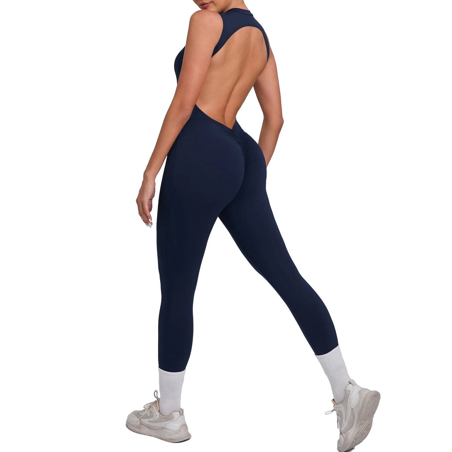 Women's Workout Black Jumpsuit