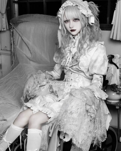 Women's Harajuku Gothic Lolita Mini Dress